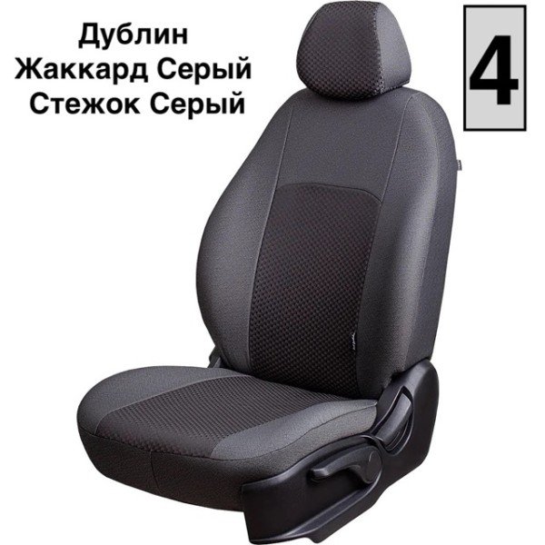 Чехлы Жаккард на Vortex Estina-1/Chery Fora-1, 03.2006-09.2012, РЗС60/40+подлок.+отд.бок 2П